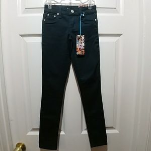 NWT Tractr Girls Skinny Pants Deep Green